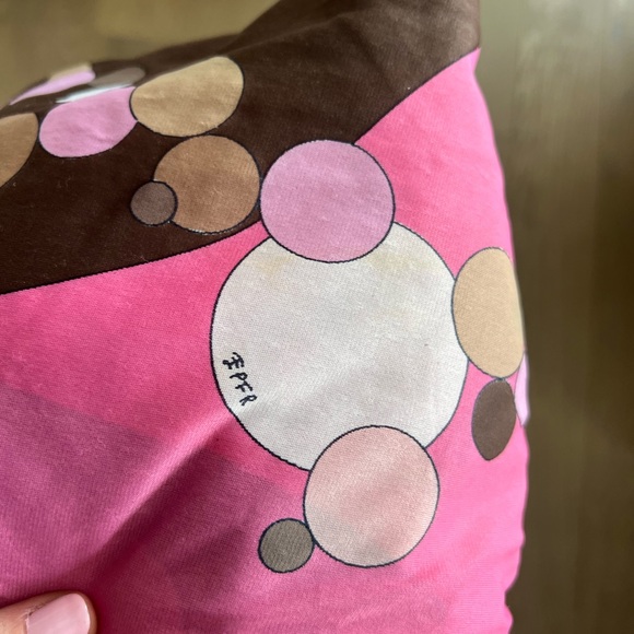 Emilio Pucci For Formfit Rogers Pink and Brown Print Maxi Slip Dress Underwear S - Picture 9 of 9